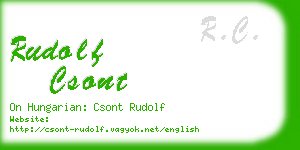 rudolf csont business card